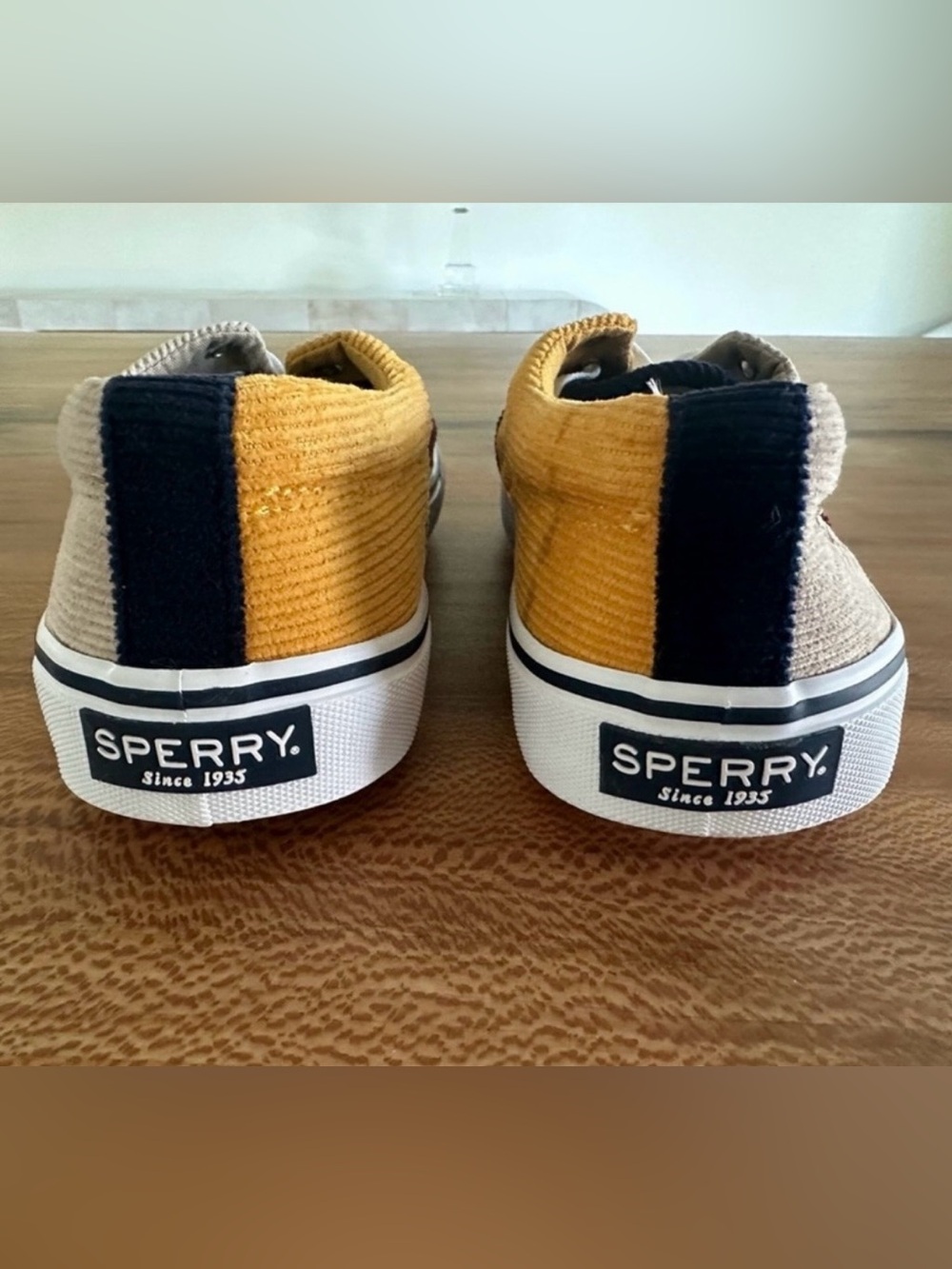 Sperry Top-Sider Striper I| CVO Corduroy Colorblock Sneaker  "Khaki Multi" | S:9 - Picture 3 of 14